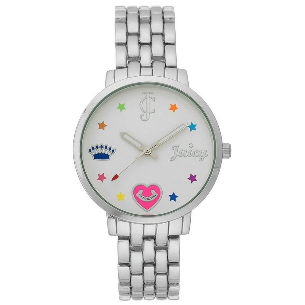 Juicy Couture Black Label Women's Analog Watch Silver-Tone Metal Bracelet